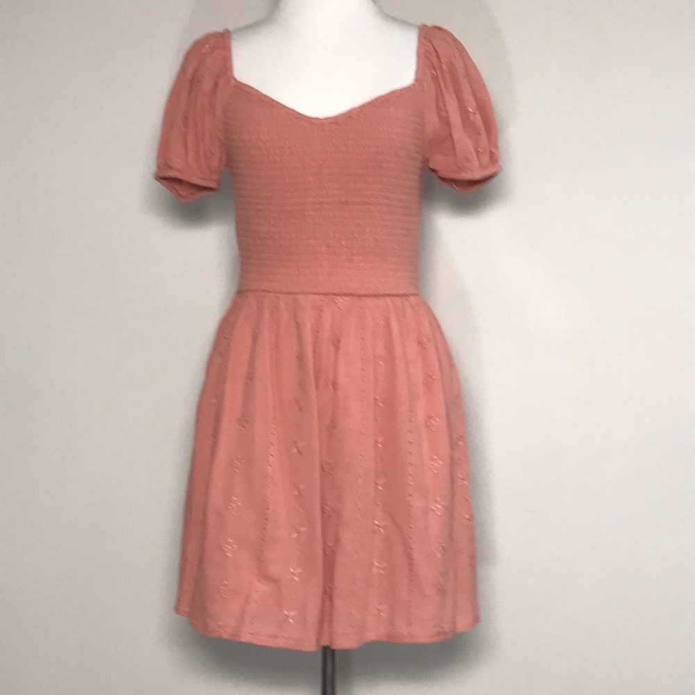 American Eagle Women’s Eyelet Puff Sleeve Mini Dress Size Small